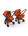 KC-ABCDBLACKORANV16,Carucior 2 in 1, greentom, 100% ecologic, black orange