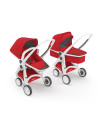 KC-ABCDWHITEREDV16,Carucior 2 in 1, greentom, 100% ecologic, white red