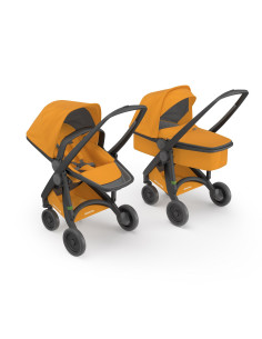 KC-ABCDBLACKSUNFLOW,Carucior 2 in 1, greentom, 100% ecologic, black sunflower