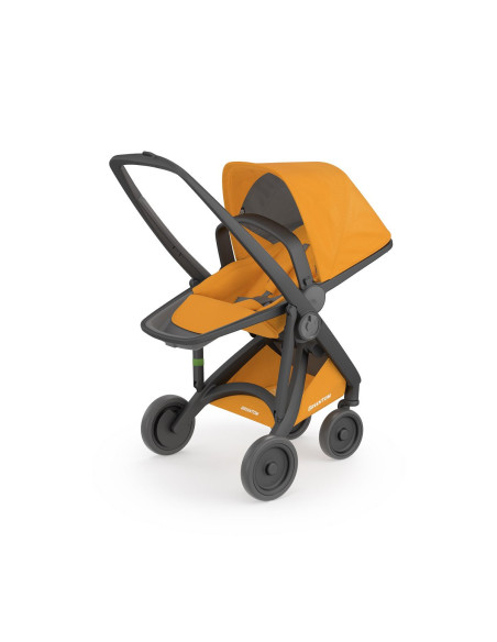 KC-ABCDBLACKSUNFLOW,Carucior 2 in 1, greentom, 100% ecologic, black sunflower