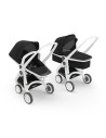 KC-ABCDWHITEBLACK,Carucior 2 in 1, greentom, 100% ecologic, white black