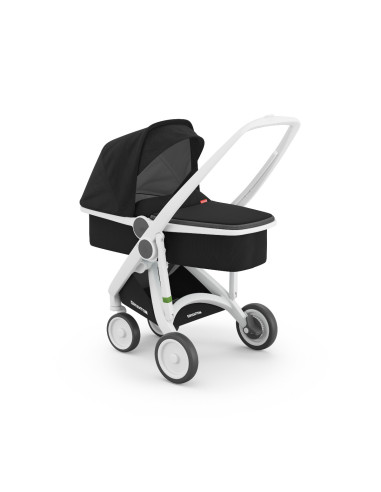 KC-ABCDWHITEBLACK,Carucior 2 in 1, greentom, 100% ecologic, white black