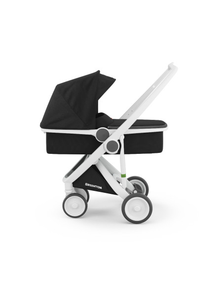 KC-ABCDWHITEBLACK,Carucior 2 in 1, greentom, 100% ecologic, white black