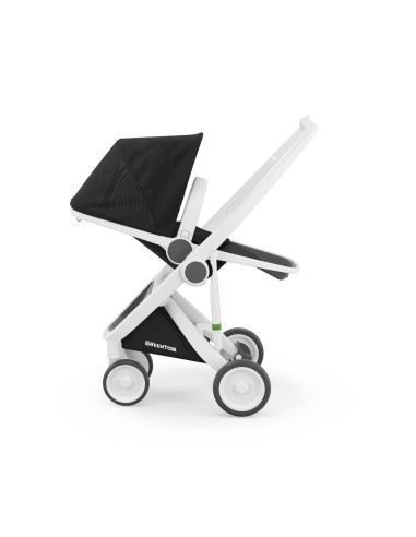 KC-ABCDWHITEBLACK,Carucior 2 in 1, greentom, 100% ecologic, white black