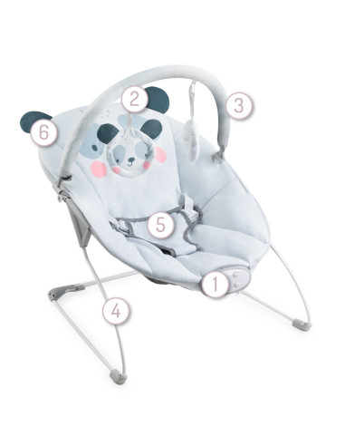 KC-BULE00003,Leagan glossy, momi, panda