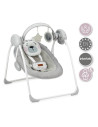 KC-BULE00014,Leagan pentru bebelusi, momi liss bear pink, 5 viteze de balansare, cronometru, alimentare baterii, 8 melodii, 2 ju