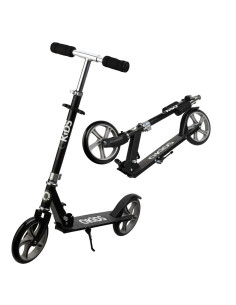 KC-HUBA00009,Trotineta freestyle, qkids, weiss black, ghidon reglabil pe 3 trepte, amortizor easy&ampup, platforma anti-derapant