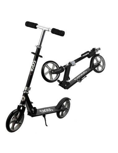 KC-HUBA00009,Trotineta freestyle, qkids, weiss black, ghidon reglabil pe 3 trepte, amortizor easy&ampup, platforma anti-derapant