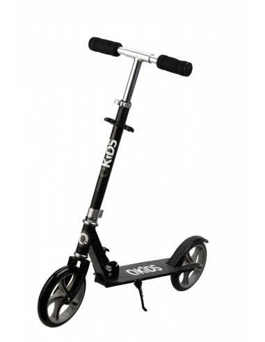KC-HUBA00009,Trotineta freestyle, qkids, weiss black, ghidon reglabil pe 3 trepte, amortizor easy&ampup, platforma anti-derapant
