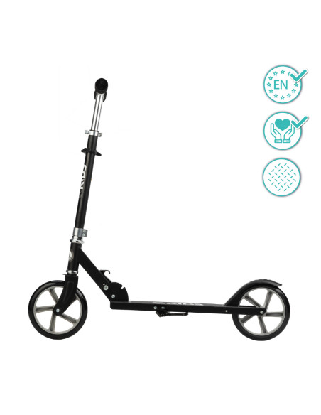 KC-HUBA00009,Trotineta freestyle, qkids, weiss black, ghidon reglabil pe 3 trepte, amortizor easy&ampup, platforma anti-derapant