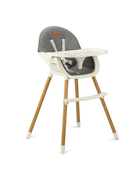KC-KRKA00034,Scaun de masa copii momi reki, piele ecologica, dark grey