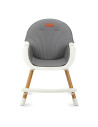 KC-KRKA00034,Scaun de masa copii momi reki, piele ecologica, dark grey