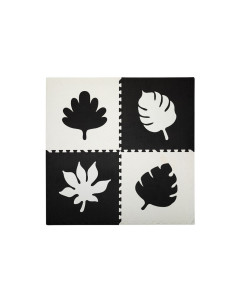 KC-AKCE00028,Covoras de joaca puzzle 120x120 cm momi, feli - black