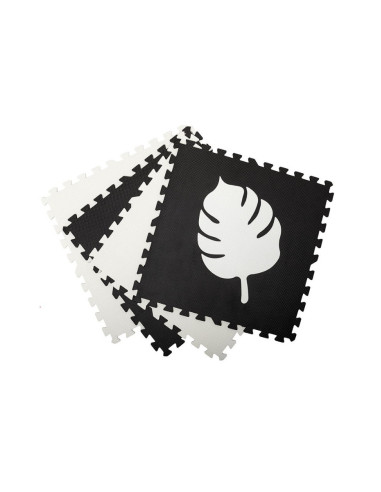 KC-AKCE00028,Covoras de joaca puzzle 120x120 cm momi, feli - black