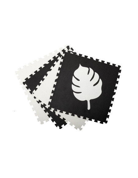KC-AKCE00028,Covoras de joaca puzzle 120x120 cm momi, feli - black