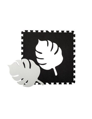 KC-AKCE00028,Covoras de joaca puzzle 120x120 cm momi, feli - black