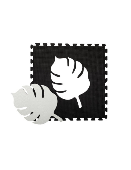 KC-AKCE00028,Covoras de joaca puzzle 120x120 cm momi, feli - black