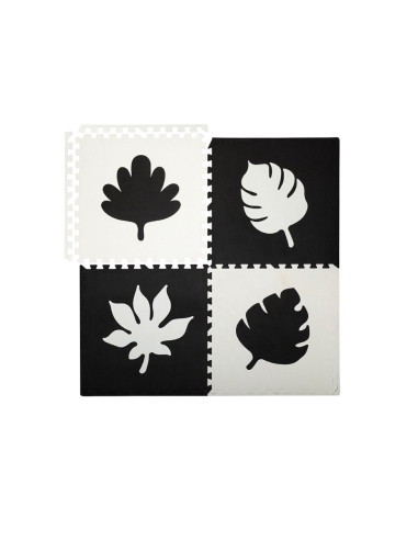 KC-AKCE00028,Covoras de joaca puzzle 120x120 cm momi, feli - black