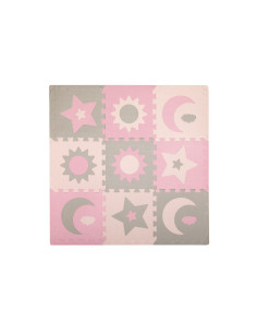 KC-AKCE00030,Covoras de joaca puzzle 93x93 cm momi, nebe - pink