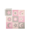 KC-AKCE00030,Covoras de joaca puzzle 93x93 cm momi, nebe - pink