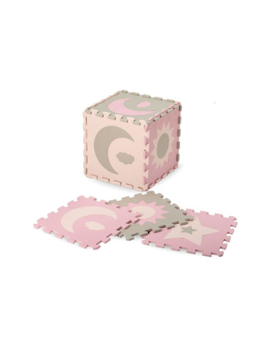 KC-AKCE00030,Covoras de joaca puzzle 93x93 cm momi, nebe - pink