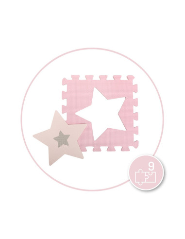 KC-AKCE00030,Covoras de joaca puzzle 93x93 cm momi, nebe - pink