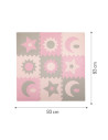 KC-AKCE00030,Covoras de joaca puzzle 93x93 cm momi, nebe - pink