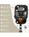 KC-AK275947,Scaun auto appekids, i-size, 40-150 cm, rear facing 360°, pro confort - grey