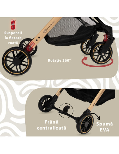 KC-AK275923,Carucior sport appekids travel, ultracompact, tip troller - pink