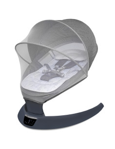 KC-AK275961,Leagan electric pentru bebelusi, cu spatar reglabil si senzor de miscare, appekids evoque - powder grey