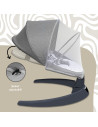 KC-AK275961,Leagan electric pentru bebelusi, cu spatar reglabil si senzor de miscare, appekids evoque - powder grey