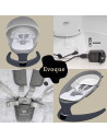 KC-AK275961,Leagan electric pentru bebelusi, cu spatar reglabil si senzor de miscare, appekids evoque - powder grey