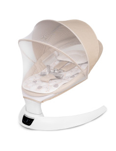 KC-AK275978,Leagan electric pentru bebelusi, cu spatar reglabil si senzor de miscare, appekids evoque - bubble beige