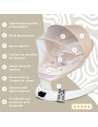 KC-AK275978,Leagan electric pentru bebelusi, cu spatar reglabil si senzor de miscare, appekids evoque - bubble beige