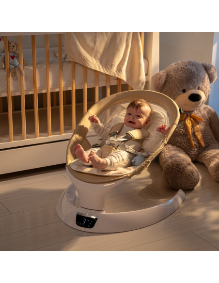 KC-AK275978,Leagan electric pentru bebelusi, cu spatar reglabil si senzor de miscare, appekids evoque - bubble beige KC-AK275978,Leagan electric pentru bebelusi, cu spatar reglabil si senzor de miscare, appekids evoque - bubble beige