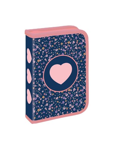 Penar neechipat 1 fermoar, 2 extensii S-COOL SC2929, Motiv pink heart