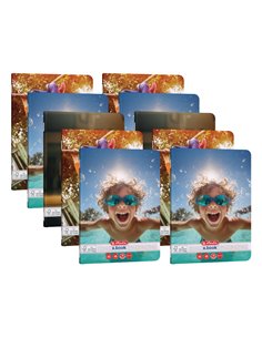 Set 10 x Caiet matematica Herlitz A5, 48 file, 70g/mp, colturi rotunjite, Motiv Sports
