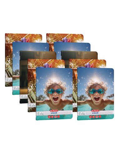 Set 10 x Caiet matematica Herlitz A5, 48 file, 70g/mp, colturi rotunjite, Motiv Sports