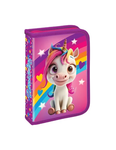 Penar neechipat 1 fermoar, 2 extensii S-COOL SC2928, Motiv unicorn Penar neechipat 1 fermoar, 2 extensii S-COOL SC2928, Motiv unicorn