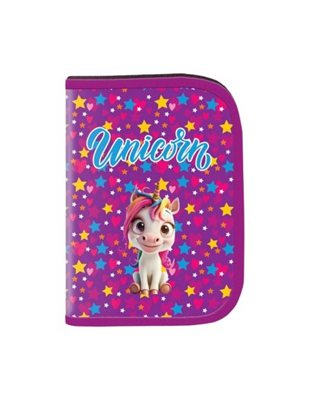 Penar neechipat 1 fermoar, 2 extensii S-COOL SC2928, Motiv unicorn Penar neechipat 1 fermoar, 2 extensii S-COOL SC2928, Motiv unicorn