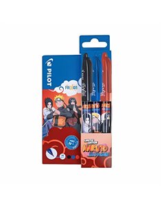 Set 3 rollere Pilot Frixion Ball, 0.7 mm, Motiv Naruto 