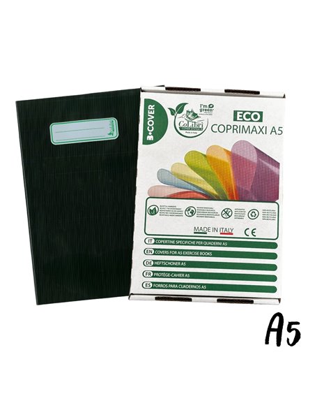 SET 24 bucati - Coperta Colibri Eco, A5, 140 microni, Negru Opac