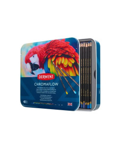 DW2306013,Creioane colorate profesionale Derwent cromaflow, 48 culori, cutie metal 2