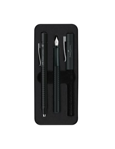 Set Faber-Castell, Stilou + Pix grip 2011, Negru