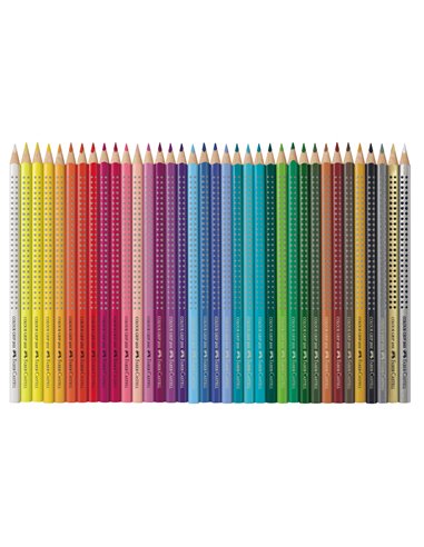 Creioane Colorate Grip 2001 Faber-Castell, 36 culori, cutie metal