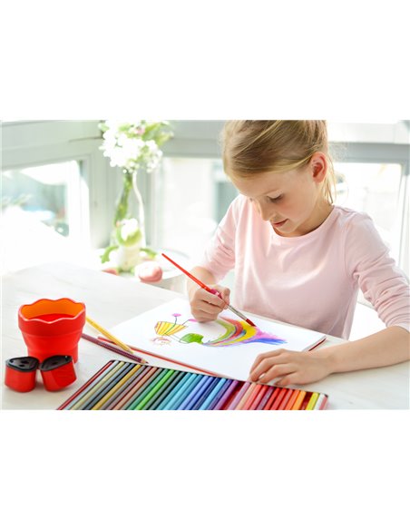 Creioane Colorate Grip 2001 Faber-Castell, 36 culori, cutie metal