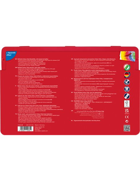 Creioane Colorate Grip 2001 Faber-Castell, 36 culori, cutie metal