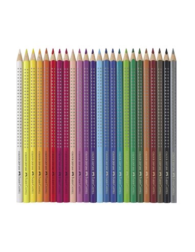 Creioane Colorate Grip 2001 Faber-Castell, 24 culori, cutie metal
