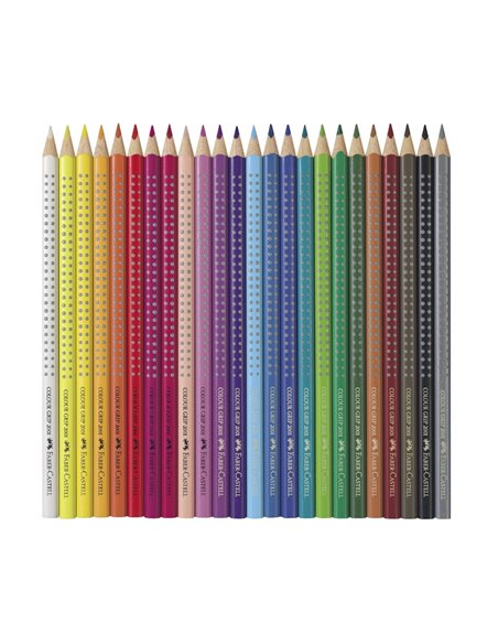 Creioane Colorate Grip 2001 Faber-Castell, 24 culori, cutie metal