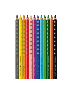 Creioane Colorate Faber-Castell FC110912 Jumbo Grip, 12 culori + ascutitoare 2